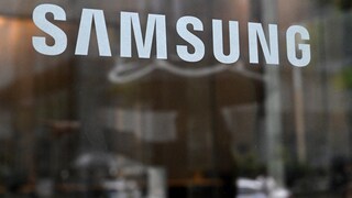 Samsung-Schriftzug auf Glas