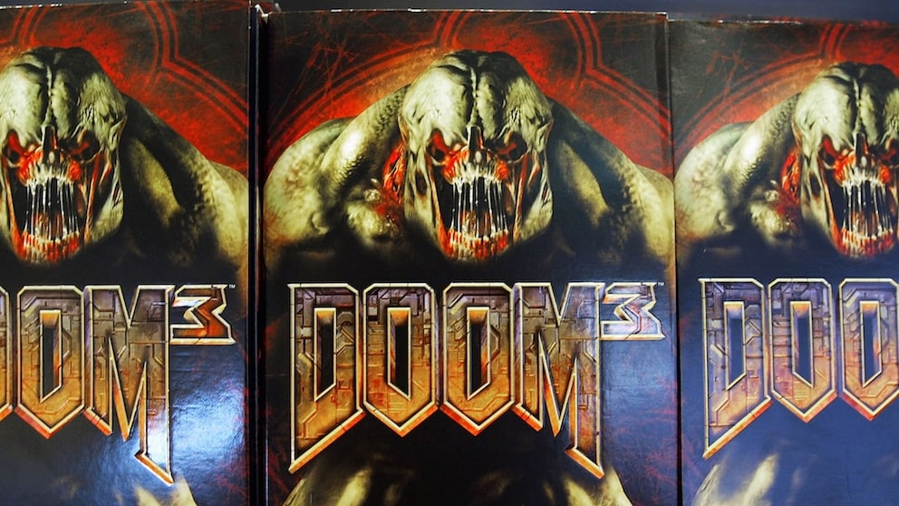 Verpackung des Spiels „Doom 3“