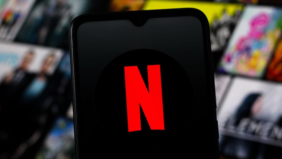 Netflix-Logo auf einem Smartphone