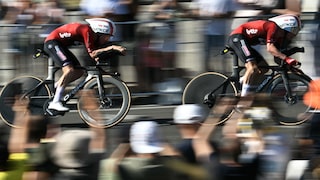 Das Team Lotto-Intermarché bei der ersten Etappe der Tour de France 2026