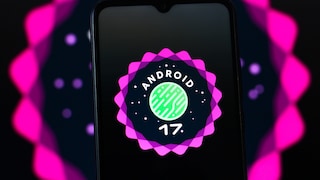 Android-17-Logo auf Smartphone