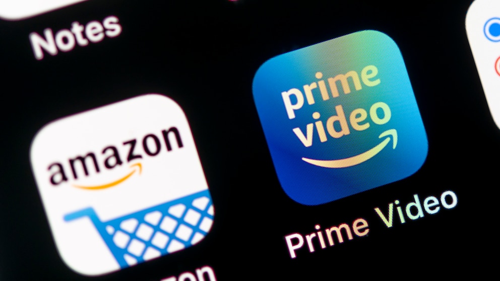 Die Apps "Amazon" und "prime Video" nebenbeinander