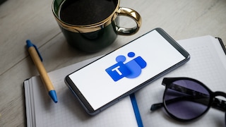 Microsoft Teams Logo auf einem Smartphone