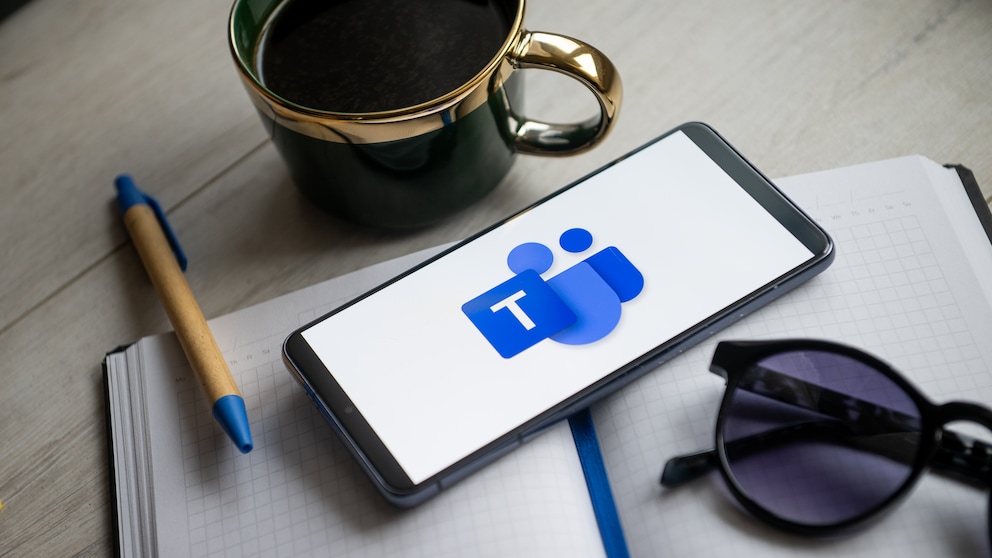 Microsoft Teams Logo auf einem Smartphone