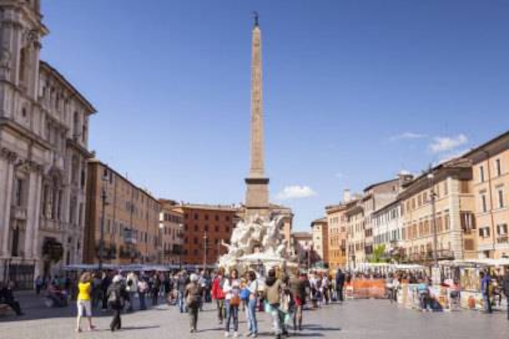 Die Piazza Navona mit dem Vier-Ströme-Brunnen von Bernini