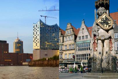 Hamburg (links) und Bremen (rechts)