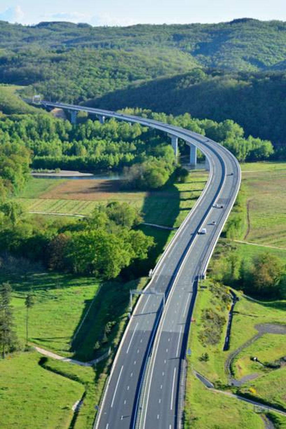Die Autobahn A20, auch L'Occitane genannt. Sie führt durch Zentral-Frankreich.