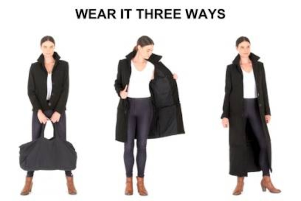 Die Jacke ist modular, lässt sich in drei verschiedenen Varianten tragen
