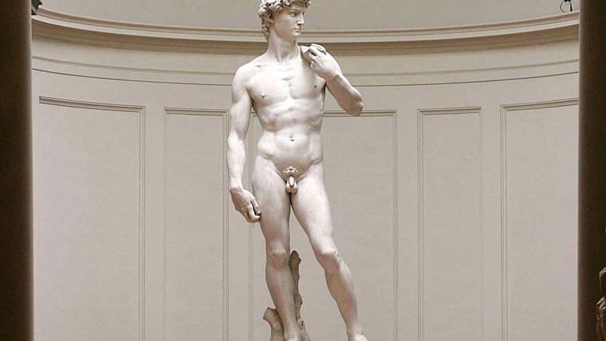Zwischen 1501 und 1504 hat Michelangelo den „David“ erschaffen. Leider aus nicht besonders hochwertigem Marmor.