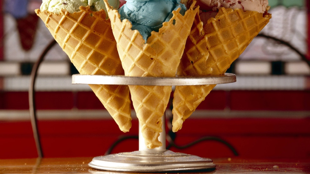 Eis, Eiswaffeln
