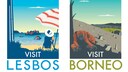 MONK ungeschönte Plakate von Urlaubsorten