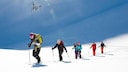Das Hochsteigen ist beim Skitourengehen nicht das Problem – es ist nur etwas schweißtreibend