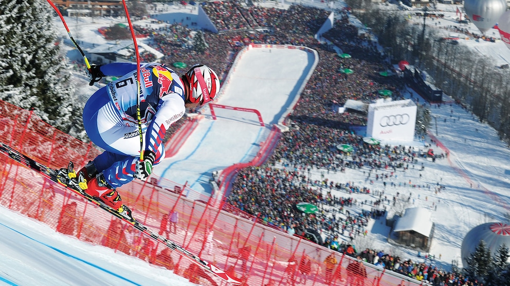 Steil und rasant: Auf der Streif in Kitzbühel treffen sich alljährlich die weltbesten Skifahrer zum Hahnenkamm-Rennen