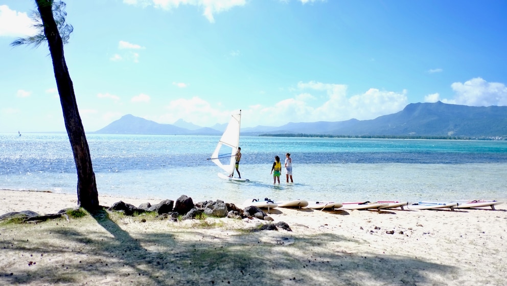 Surfen lernen auf Mauritius