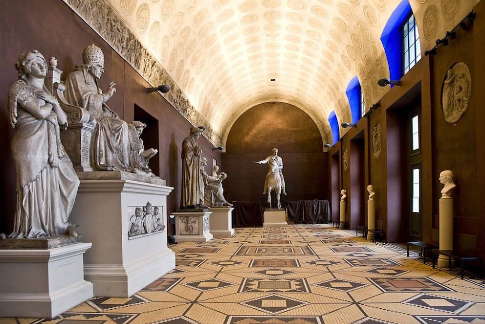 The Thorvaldsen Museum displays a large portion of Bertel Thorvaldsen's works