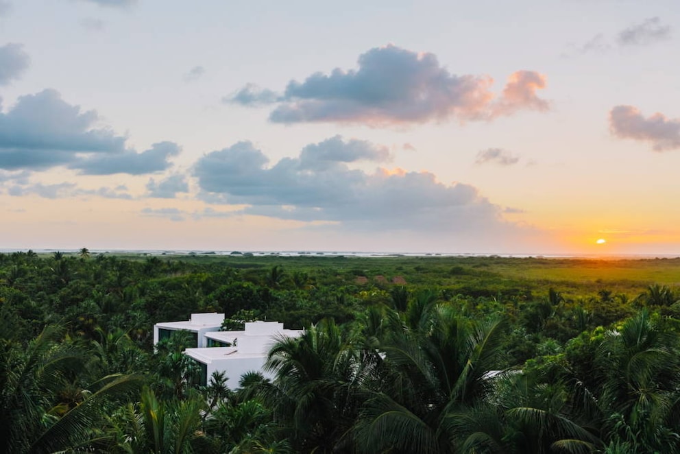 Die Aussicht vom Dach des Hotels