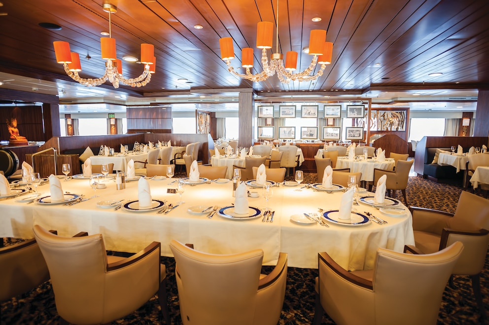 Ein Boardrestaurant der Saga Sapphire