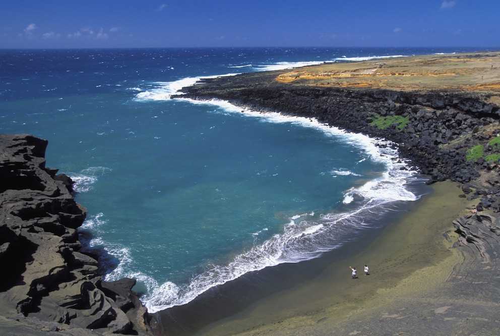 Papakolea, Hawaii, grüner Sand