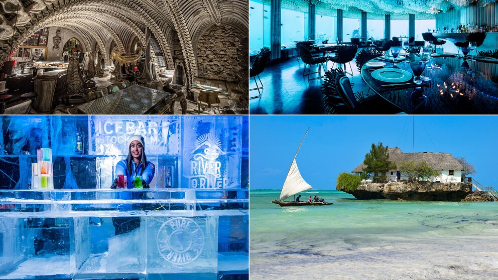 Das „Subsix" auf den Malediven, die „Icebar" in Stockholm, die „HR Giger Bar" & das "The Rock" in Sansibar sind nur vier der von TRAVELBOOK ausgewählten Bars.