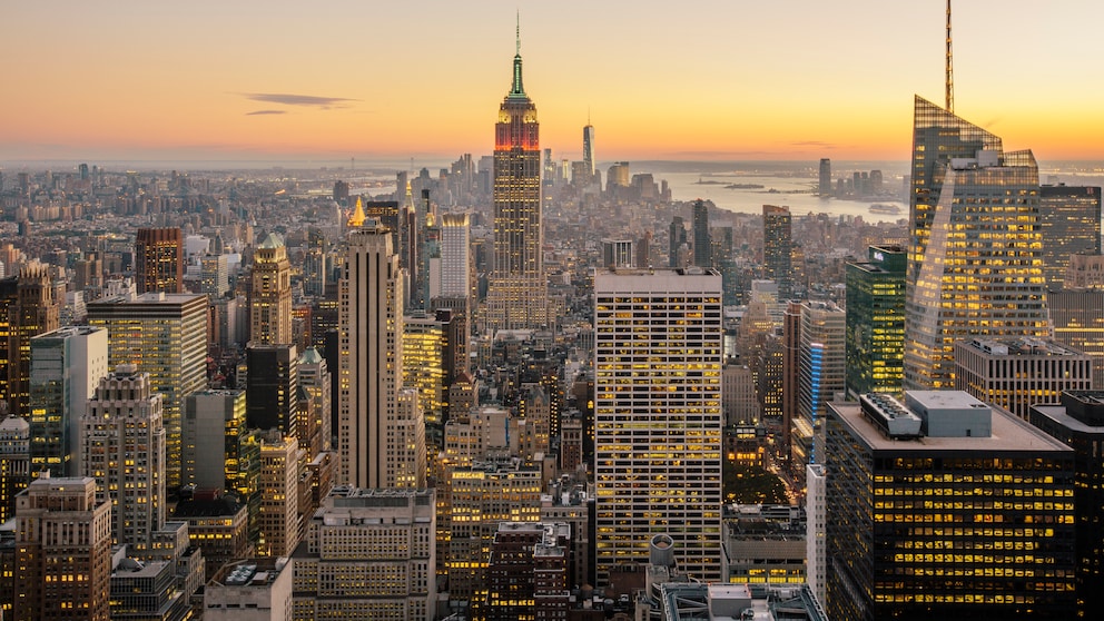New York City, Empire State Building, Skyline, Sonnenuntergang