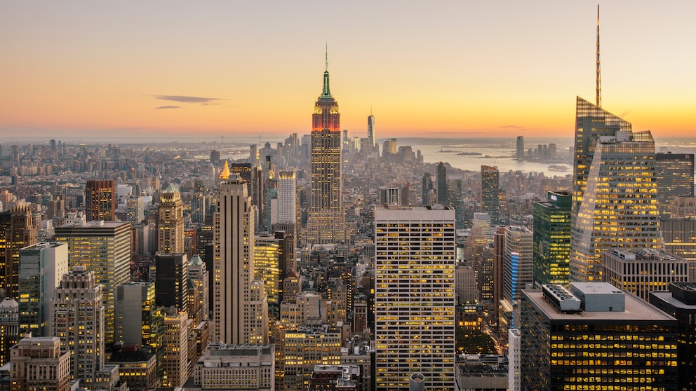 New York City, Empire State Building, Skyline, Sonnenuntergang