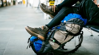 Backpacker Flughafen