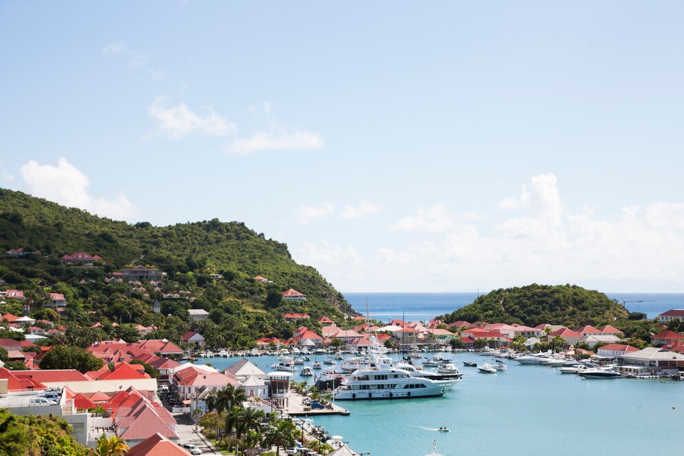 Hafen in Gustavia, Hauptstadt von Saint Bart's, Karibik