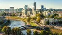 Aussicht auf Vilnius in Litauen vom Gediminas-Berg