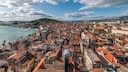 Kroatiens geschichtsträchtige Stadt Split von der Kathedrale aus fotografiert