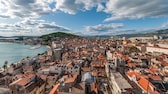 Kroatiens geschichtsträchtige Stadt Split von der Kathedrale aus fotografiert