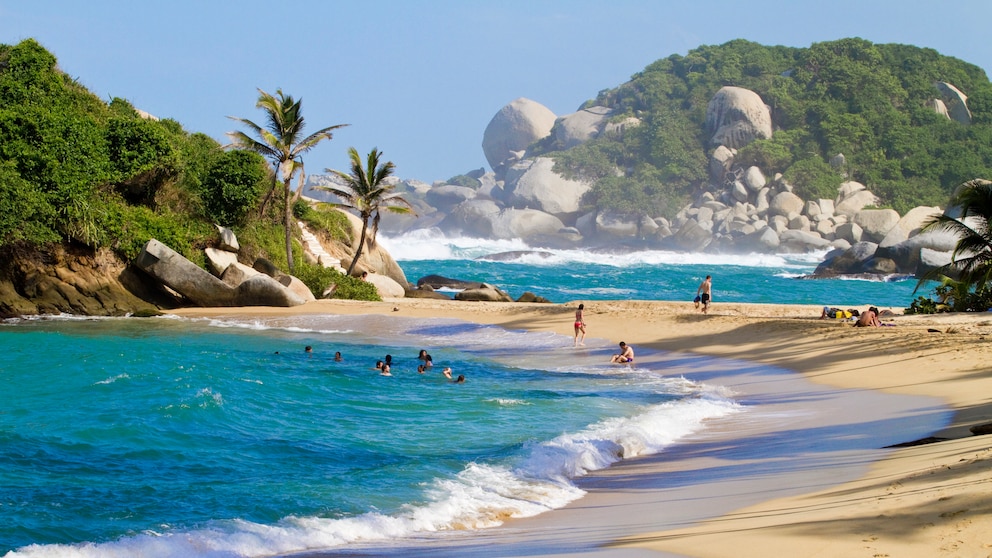 Der Strand von Cabo San Juan del Guia in der Nähe von Santa Marta