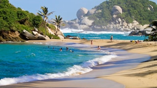 Der Strand von Cabo San Juan del Guia in der Nähe von Santa Marta