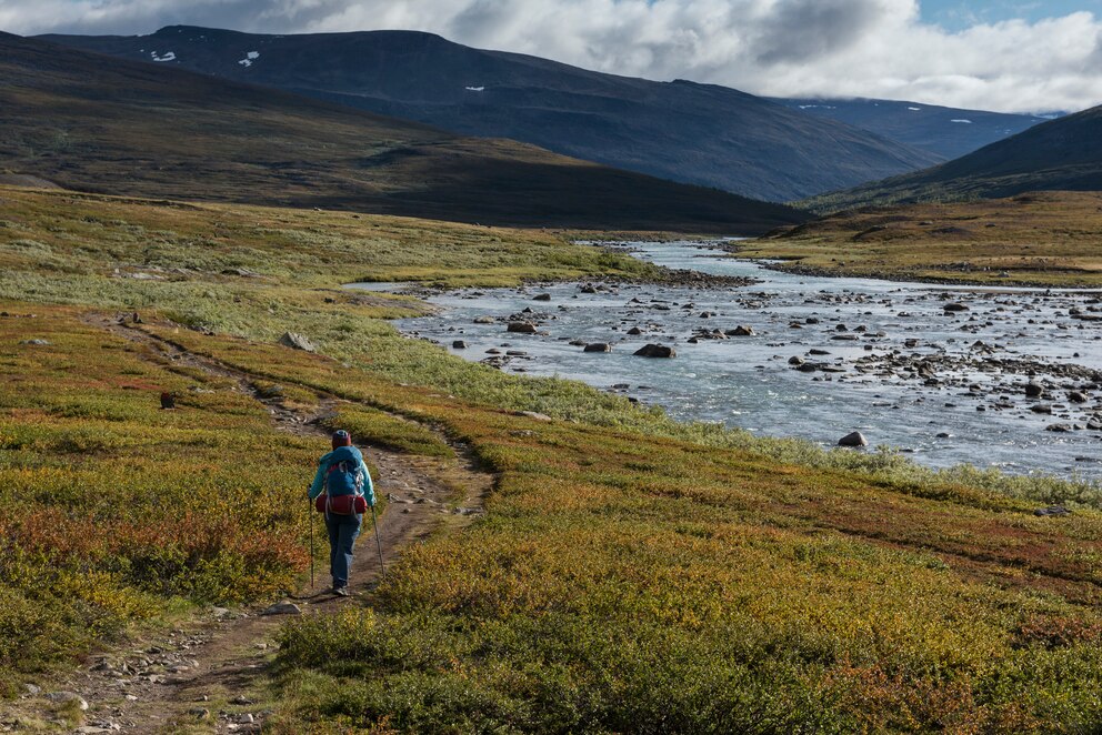 Ein Wanderer auf dem Kungsleden