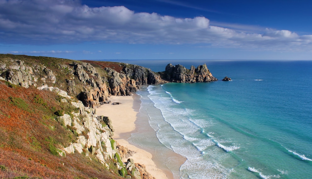 Porthcurno in Cornwall, Großbritannien