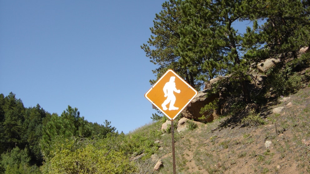 Warnschild zu Bigfoot