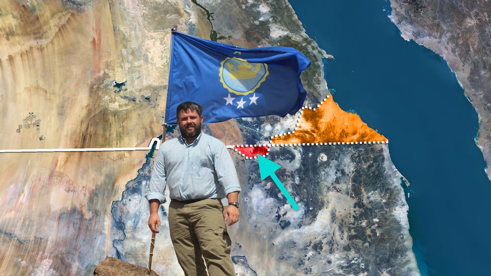 Jeremiah Heaton, Bir Tawil,Landkarte