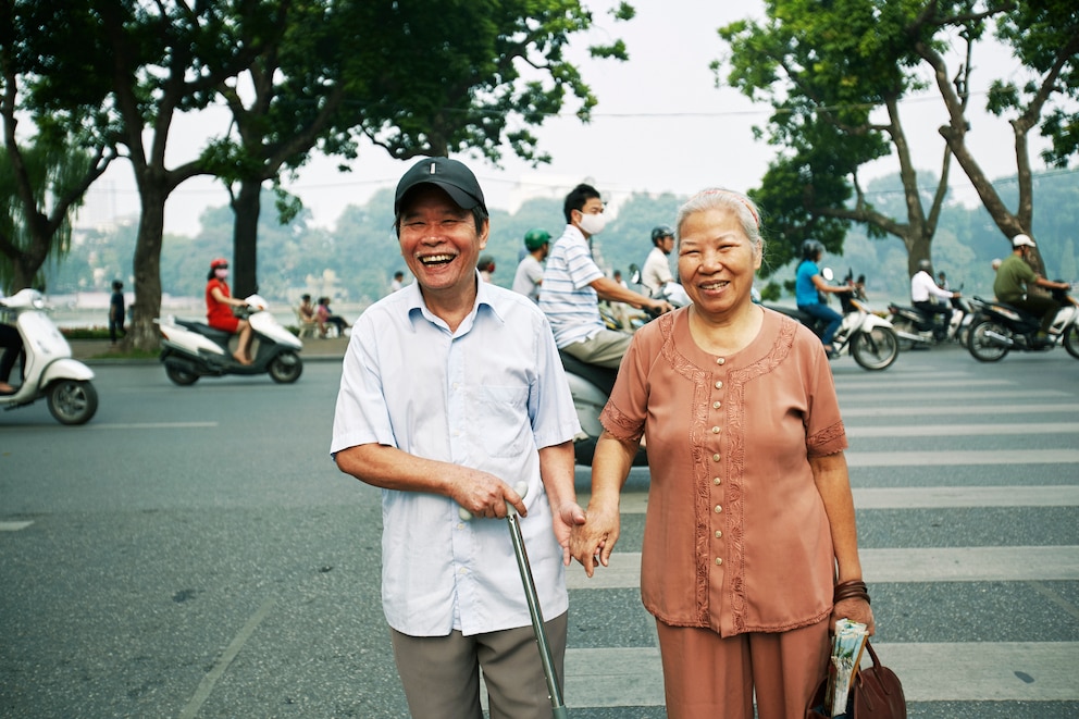 Älteres Paar in Vietnam