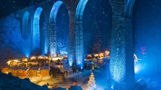 Weihnachtsmarkt, Ravennaschlucht, Höllental bei Freiburg im Breisgau