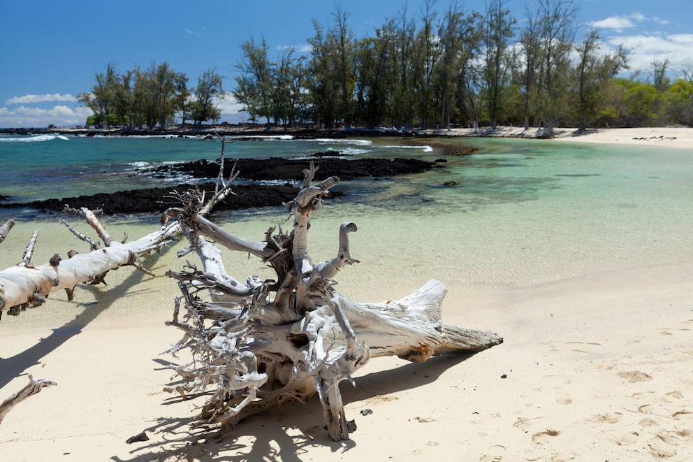 Der Makalawena-Strand auf Hawaii ist menschenleer