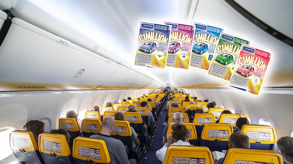 Wer mit Ryanair fliegt, sollte auf den Kauf von Rubbellosen an Bord besser verzichten