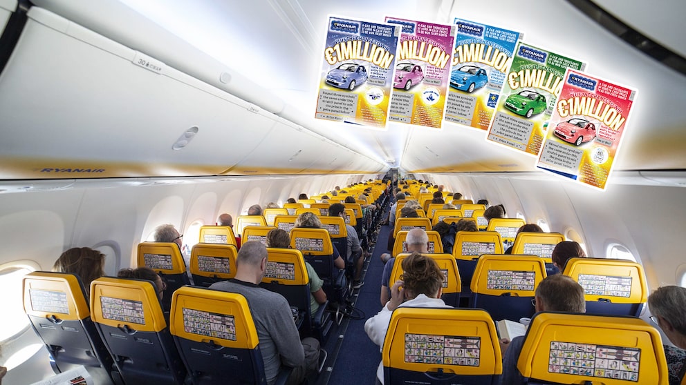 Wer mit Ryanair fliegt, sollte auf den Kauf von Rubbellosen an Bord besser verzichten