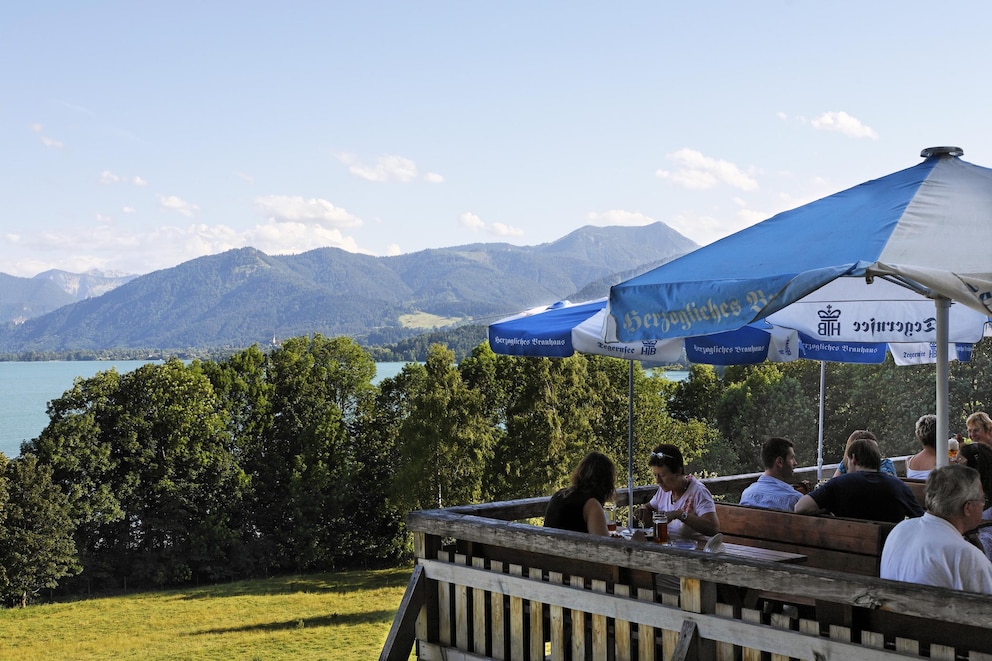 Traumhafter Ausblick im Biergarten Kaltenbrunn