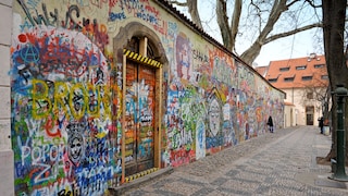 Graffiti-Wand in Prag zu Ehren von John Lennon
