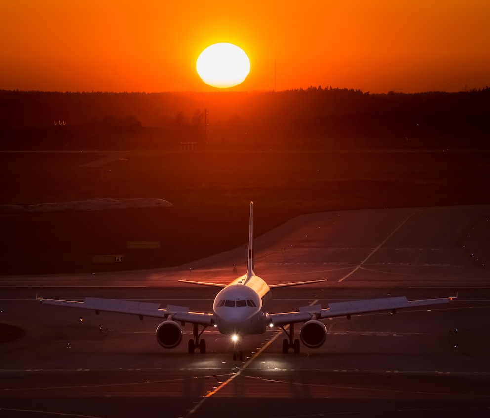 Gelandetes Flugzeug