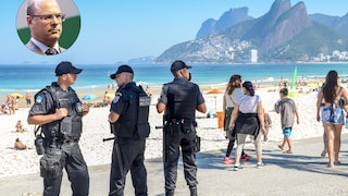 Militärpolizisten am Strand von Ipanema, Gouverneur Wilson Witzel
