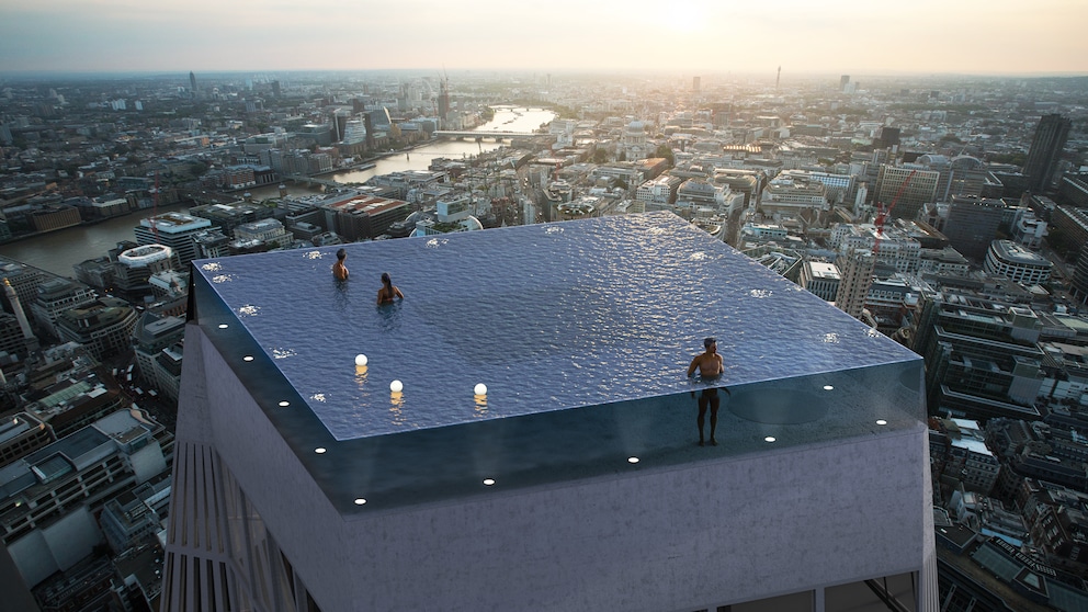 So soll er aussehen, falls er gebaut wird: Der Infinity-Pool in London