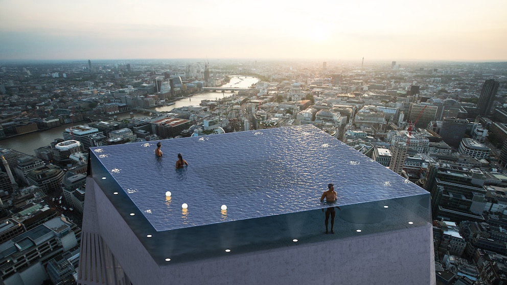 So soll er aussehen, falls er gebaut wird: Der Infinity-Pool in London