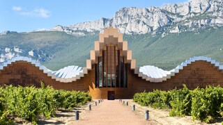 Die Bodega Ysios sieht aus wie ein Gotteshaus