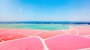 Mexiko, Yucatan, Las Coloradas, Pink Lake salt lake
