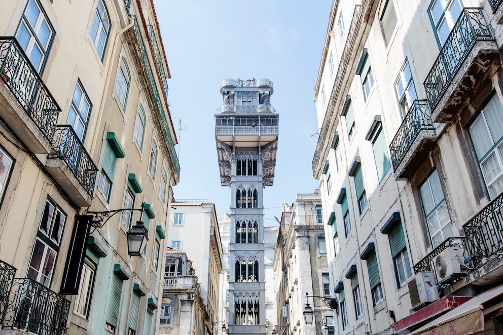 Der Elevador Santa Justa im Stadtviertel Baixa